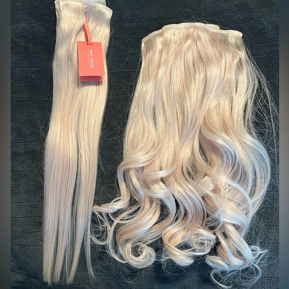 Blonde Human hair extensions 20”